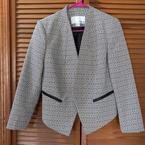 Bar III open front geometric print blazer